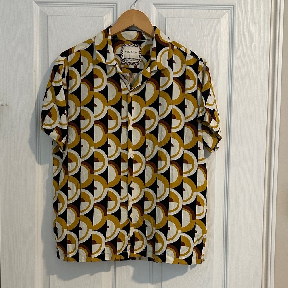 Denim & Flower Ricky Singh Geometric Casual Shirt